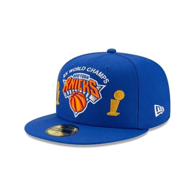 Sapca New Era New York Knicks NBA Championship Trophy 59FIFTY Fitted - Albastri